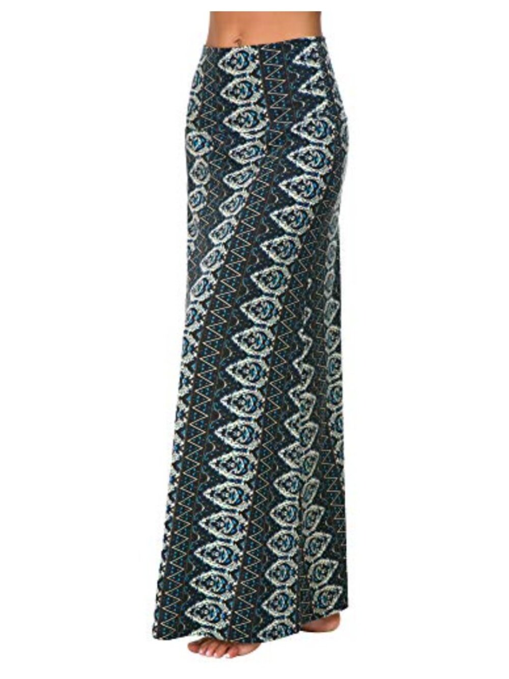High Waist A-Line Ruched Stretchy Flared Midi Skirt